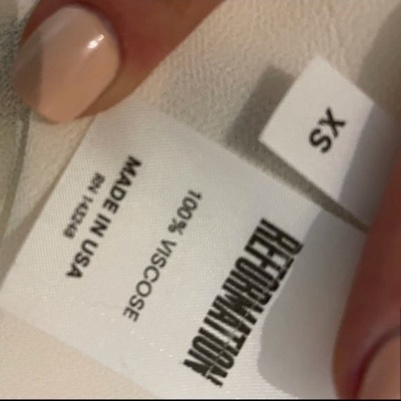 Reformation Cream Wrap Dress - Picture 6 of 12